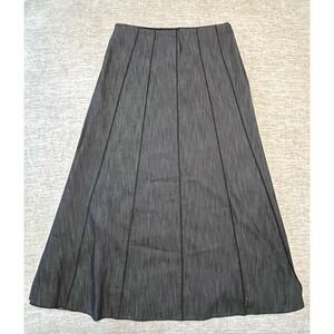 Vintage Wall St Maxi Skirt Black A-Line Long Skirt Size Large Made in USA 38"